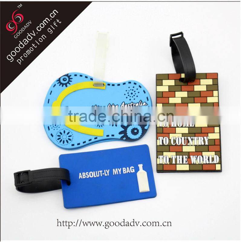 2016 new style PVC luggage tag good for travel promotional gifts