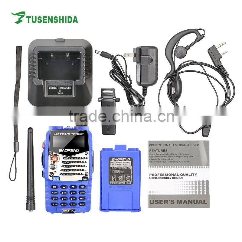Factory sell long range extended 3800mAH battery ham mobile radio baofeng ham transceiver UV-5RA with blue color