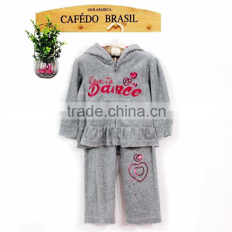 Winter soft children's Warm kids clothing set