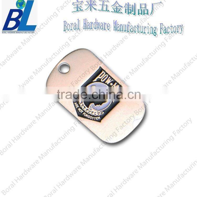 Brushed steel blank dog tag