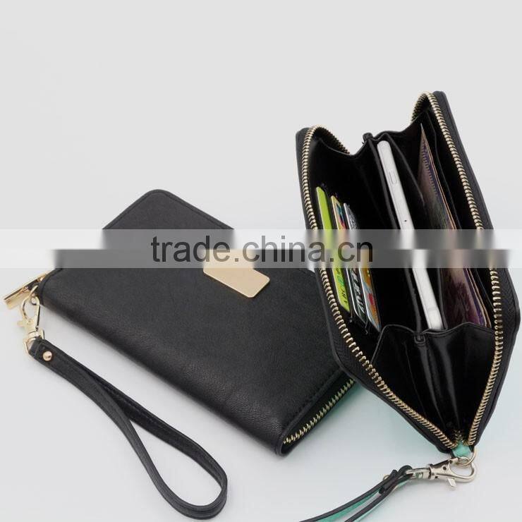 2016 latest fashionable PU leather wallet, phone 6 wallet factory directly