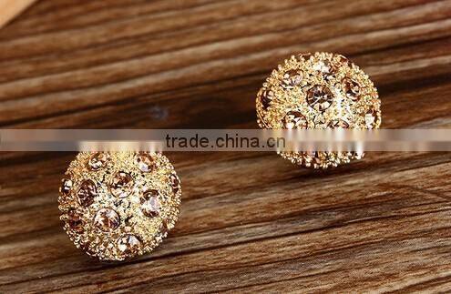 Fashion round ball shape rhinestone hijab pins/