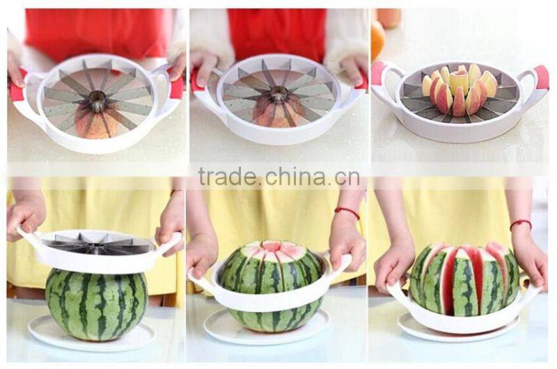 Watermelon Melon Cantaloupe Stainless Steel Cutter Slicer with Handles Hander