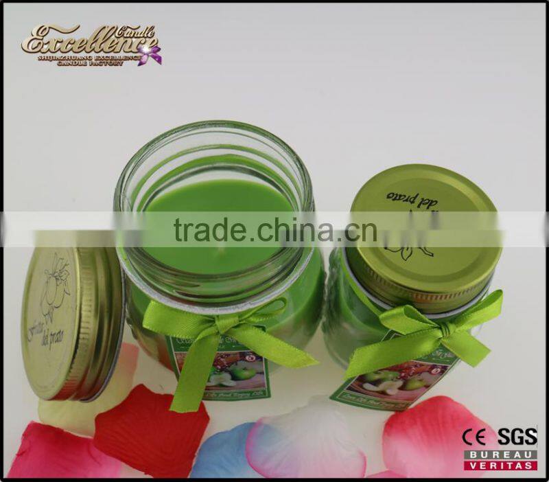 2016 amazing home decoration glass jar scented candles with lid