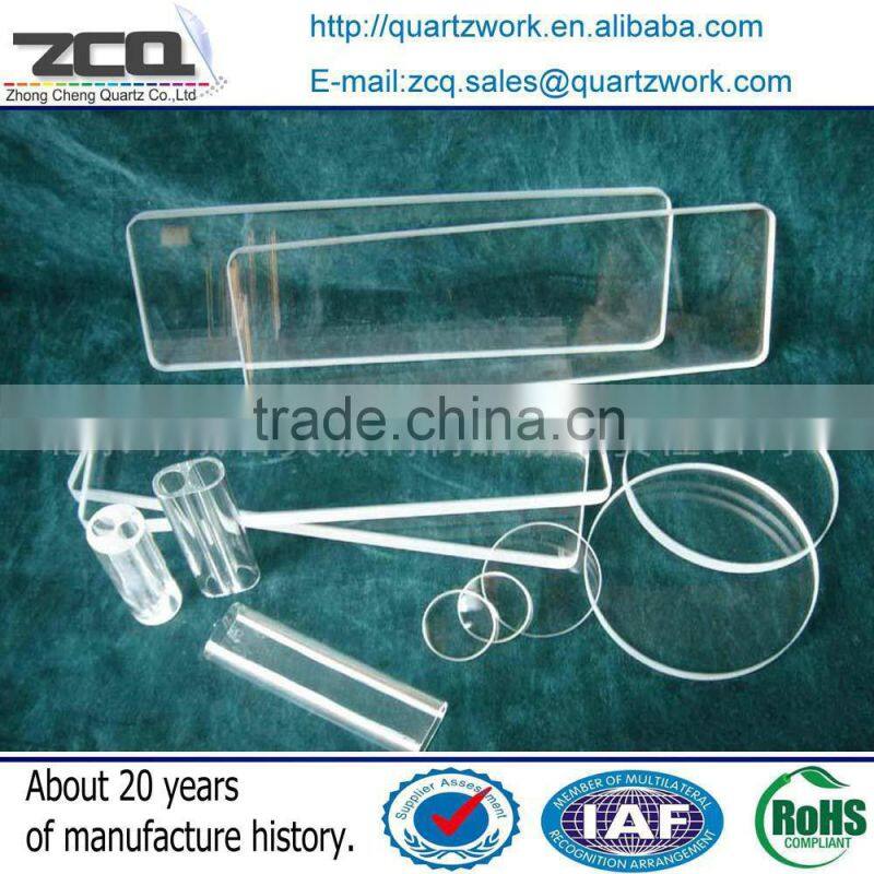 ROUND THIN OPTICAL QUARTZ GLASS PLATE/RING