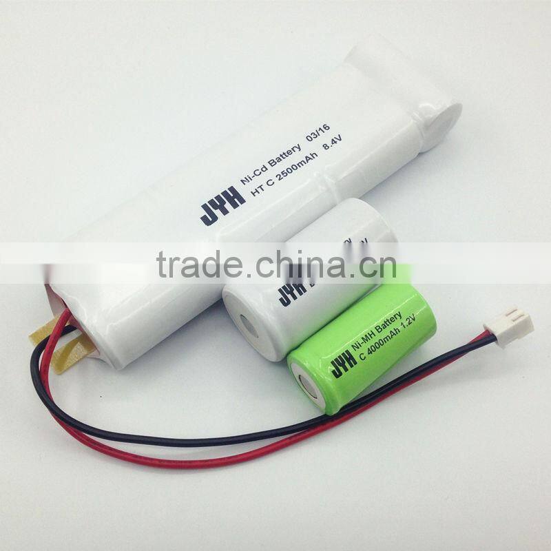 C/SC/D size high temperature emergency light battery NiCd/NiMH with IEC60598-2-22