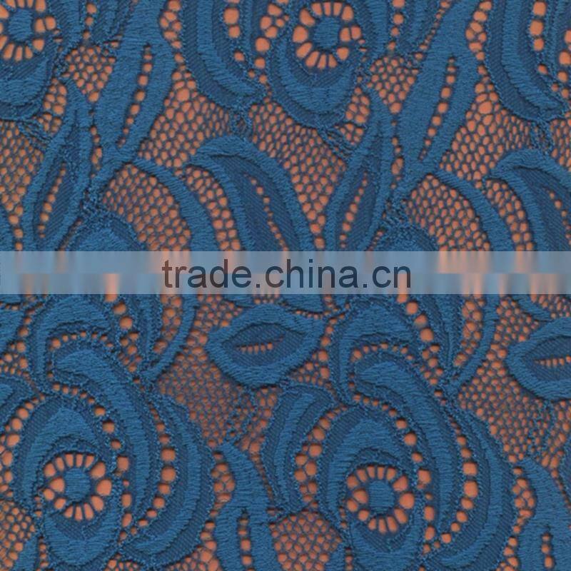 Nylon Spandex Elastic Lace Fabric for Wedding Dress Wholesale