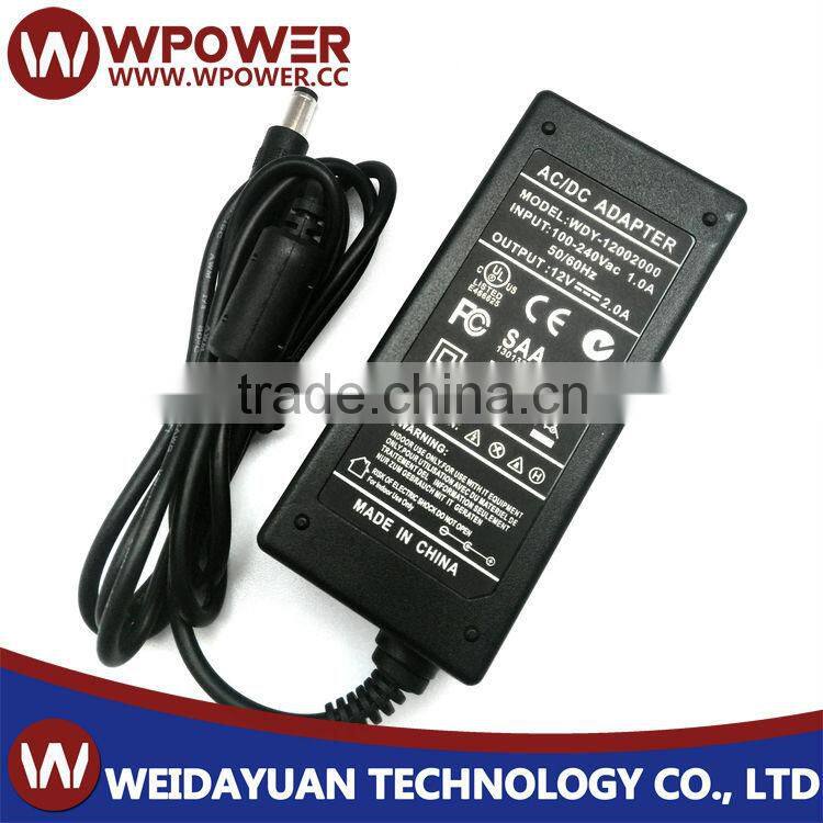 12v 2a 24w desktop adapter with UL Class 2 PSE high quality 24w switching power adapter