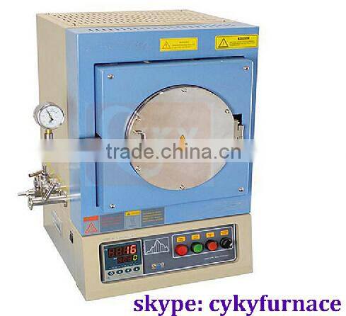 1200C laboratory high temperature high vacuum atmosphere furnace with quartz chamber