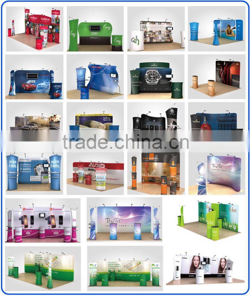 10ft Custom slatwall display tension exhibition trade show displays