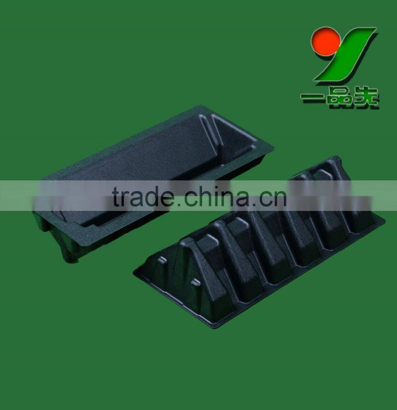 2016 Hot Products Custom Made Sugarcane Bagasse Recycled Molded Paper Pulp Tray for Telecontrolle Packaging