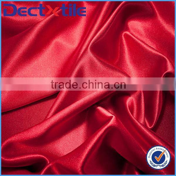 Bright red colored satin fabric for long red satin evening gown