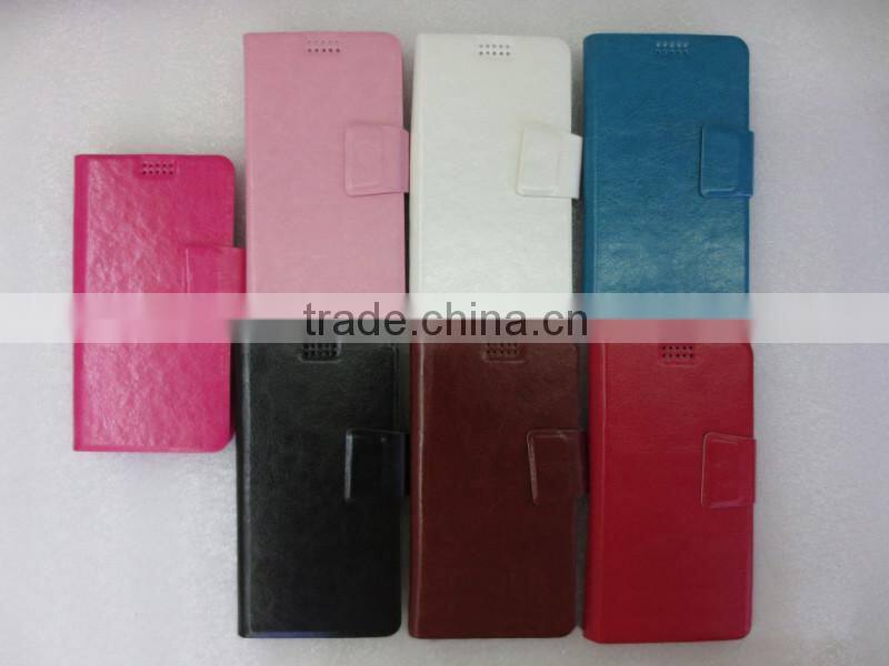 Top sale luxury 4 size universal leather case for mobile phone