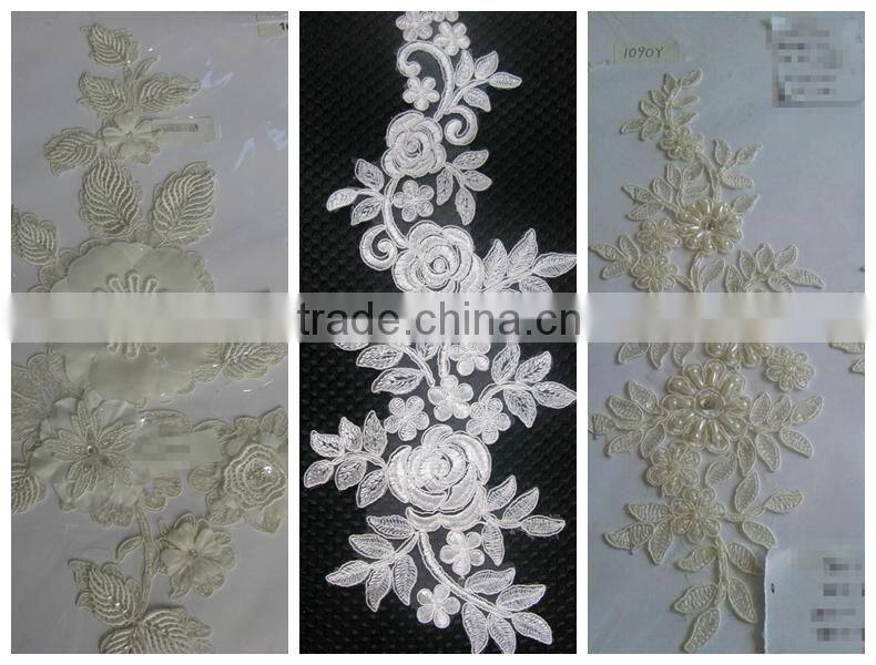 2015 Hot Sale Customized Garment Applique Lace/ Embroidery Motif/applique embroidery patch/floral applique