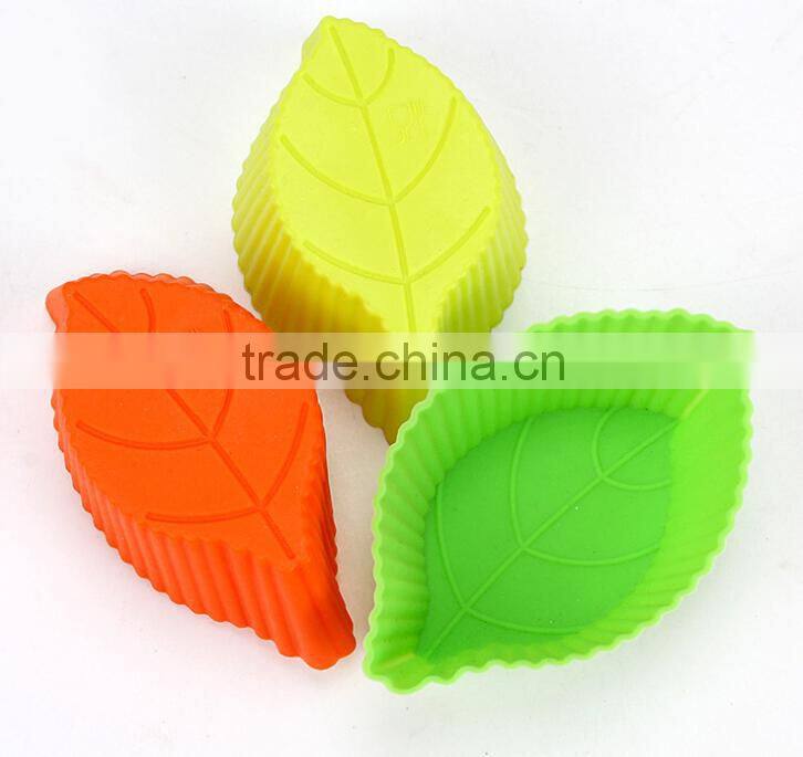 New Hot Leaf Shaped Food Grade fondant mold 3d silicon mould