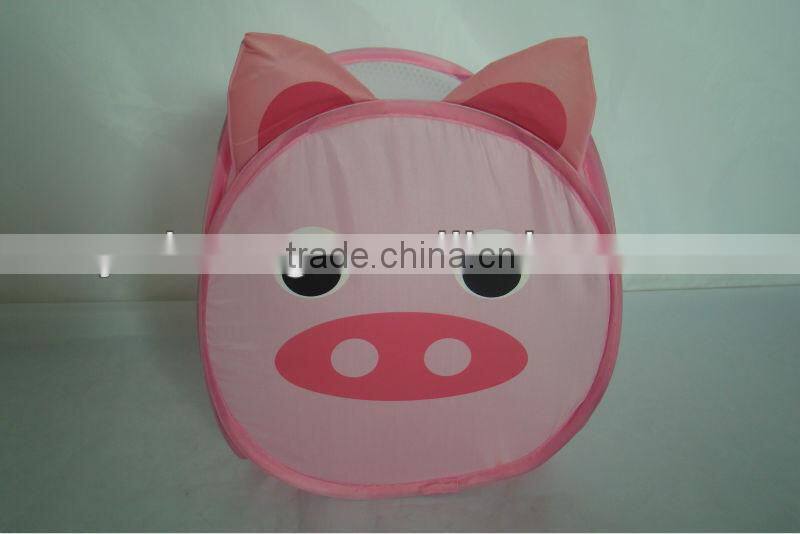 Pink pig laundry hamper ,colorful laundry hamper-LD117