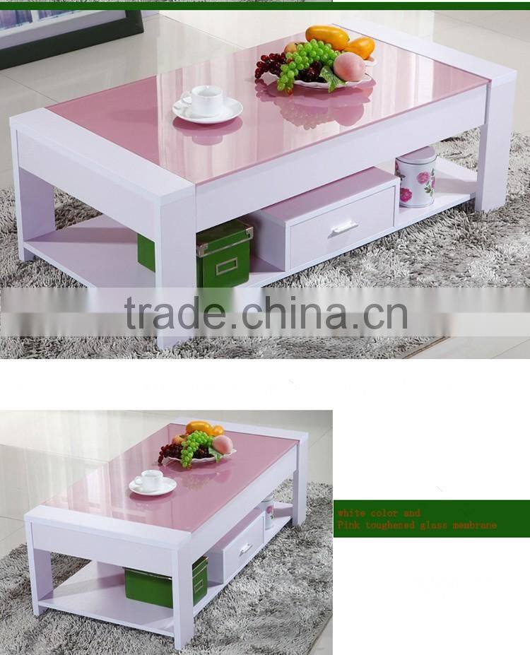 SAIL Factory supply Modern fashion tempered glass coffee table