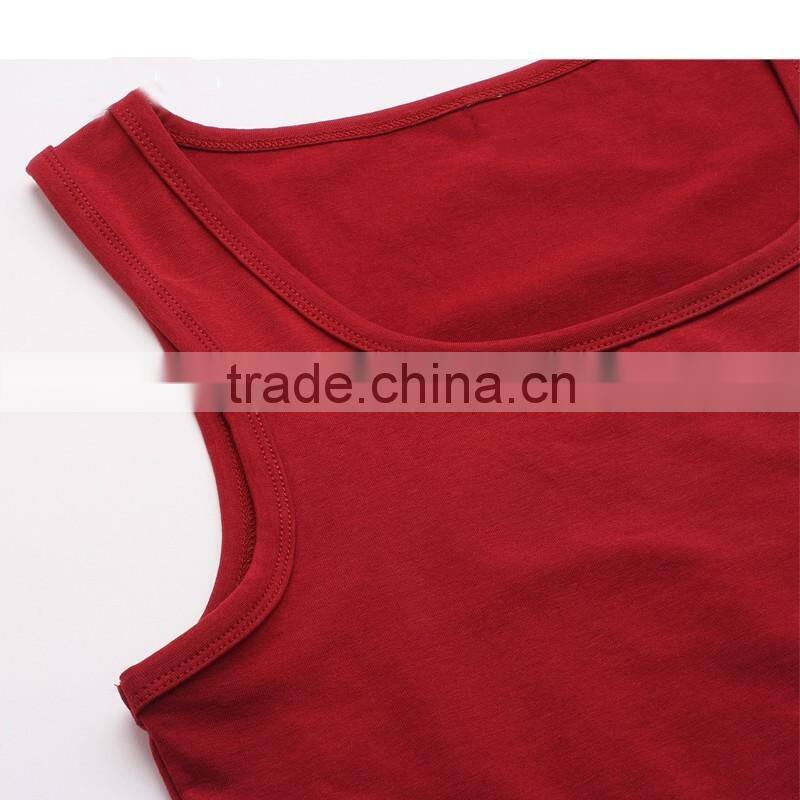 square-cut collar neck style men cotton casual muscle vest plain waistcoat new design sexy tight gym vest for men