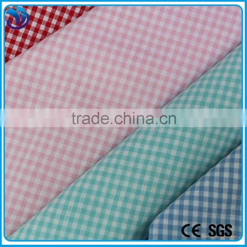 2015 latest design fashion yarn dyed small plaid cotton checks fabrics for shirt
