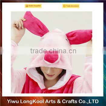 High quality hot sale animal cosplay costume pink pig christmas costume