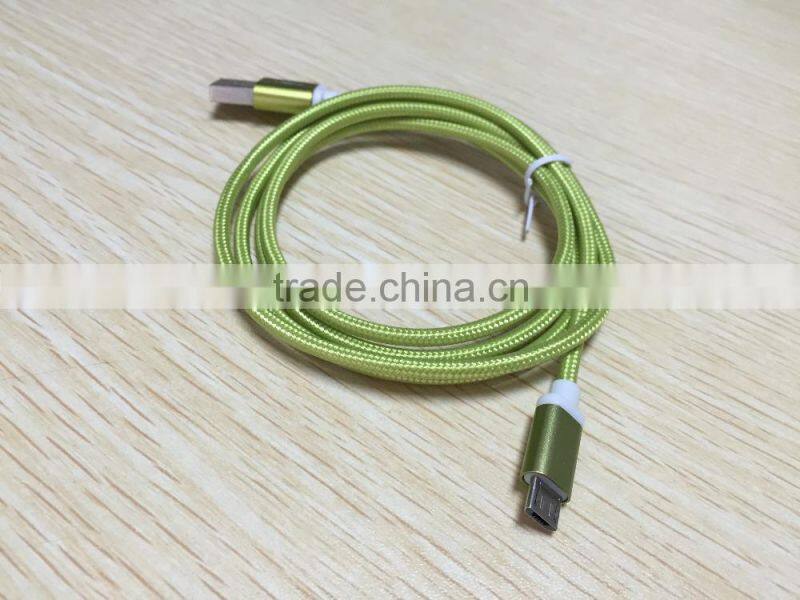 USB 2.0 A Type Male to Micro usb 2.0 Male Data Charging Cable Green Color