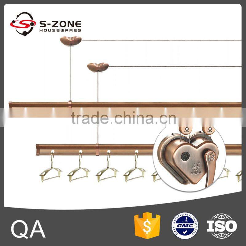 anodized aluminum hand lift clothes drying rack for new design