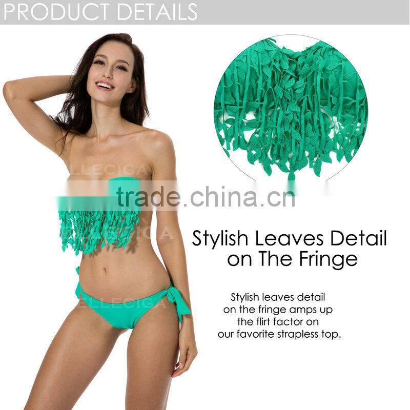 2016 Push-up Bandeau Top Bikini Swimsuit