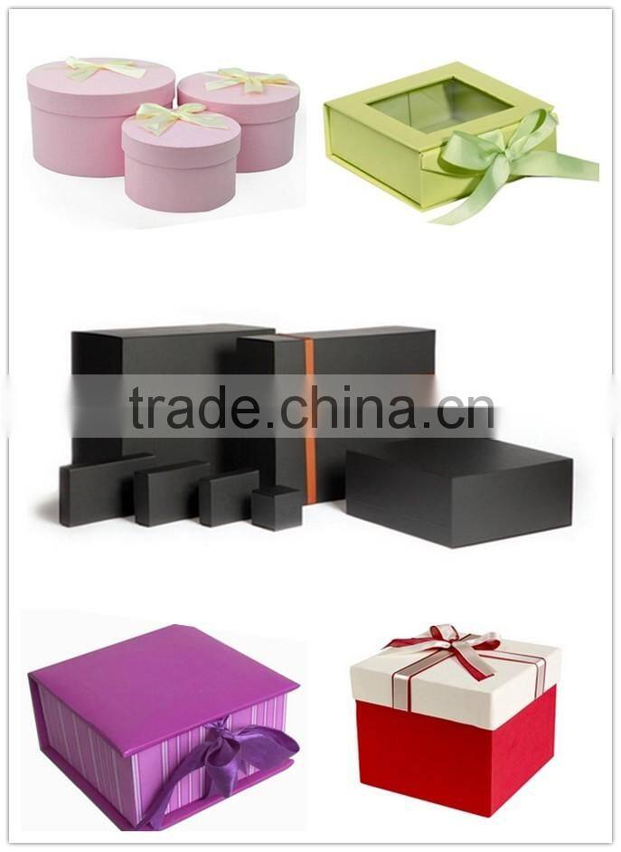 customized paper box packaging, gift cardbaord box with ribbon,small paper gift boxes wholesale