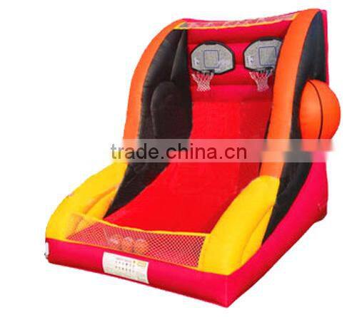 hotsale inflatable basketball shoot-out game, basketball hoops with netting, arm chair basketball inflatable