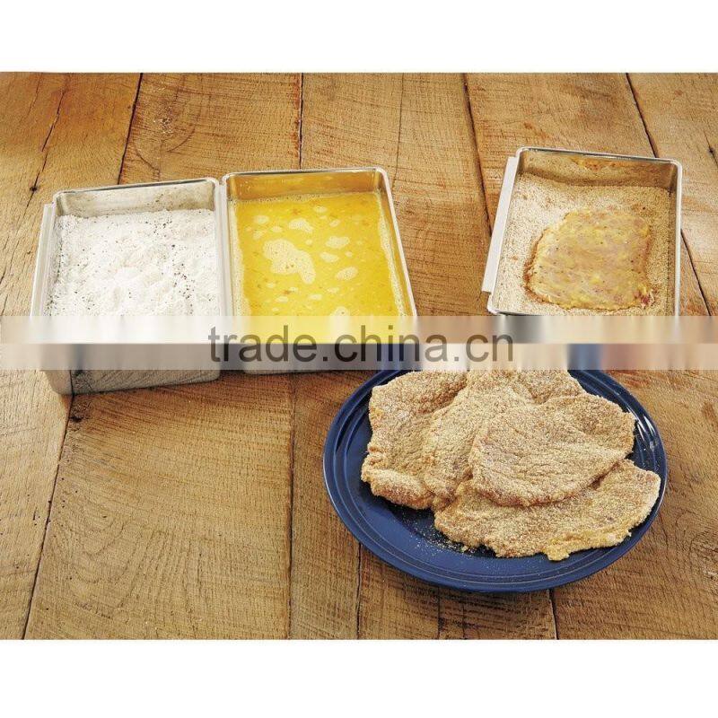 3 Pcs Stainless Steel Breading Tray