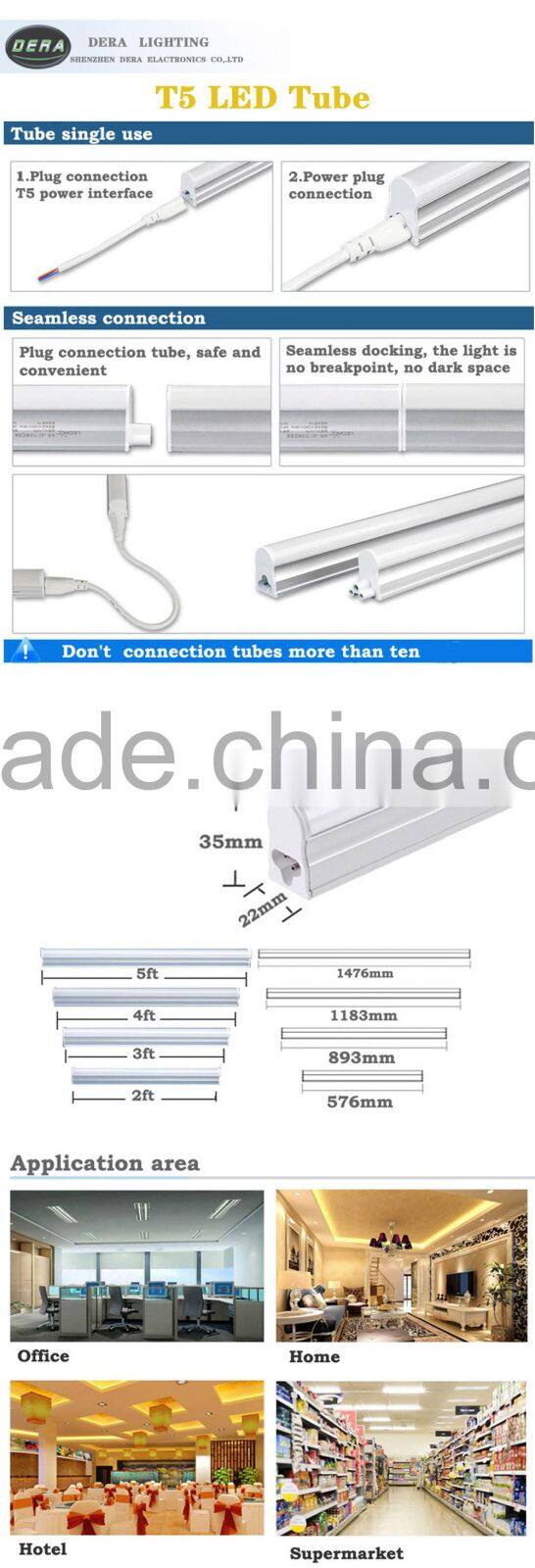 2016 hot new glass cover cold cathode light 26w 1800mm 6ft t5 led tube light housing