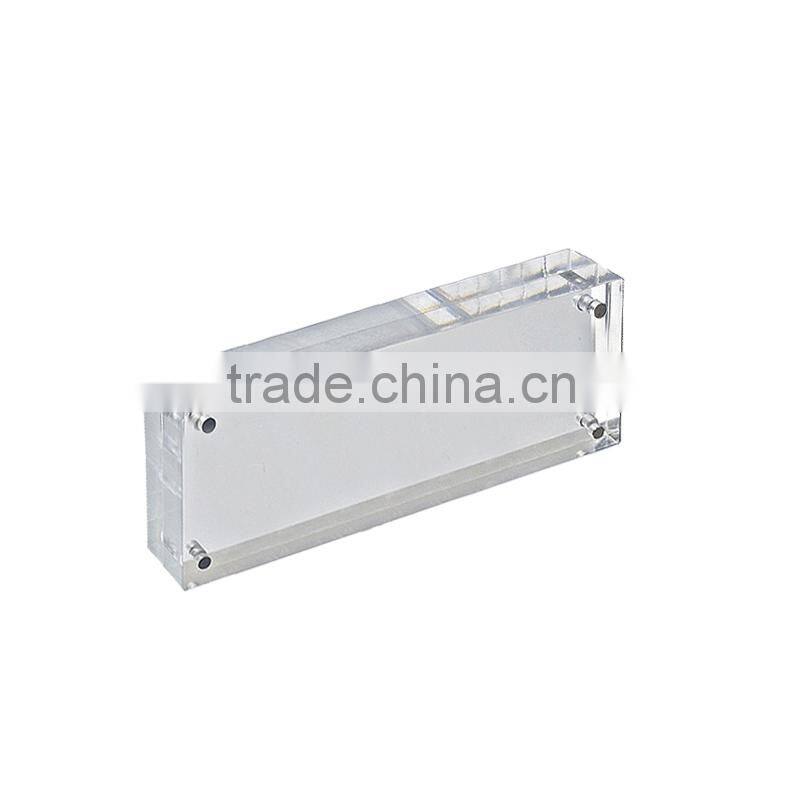 clear plexiglass block picture Frame, PMMA cube