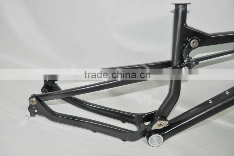 26er full suspension carbon frame, mountain bicycle frame, dengfu hot sale full suspension mtb frame FM076