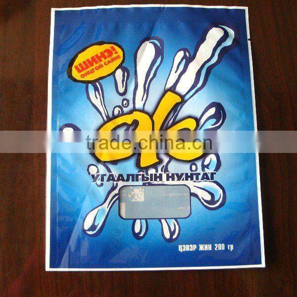 Hot sell three side seal washing detergent powder bags