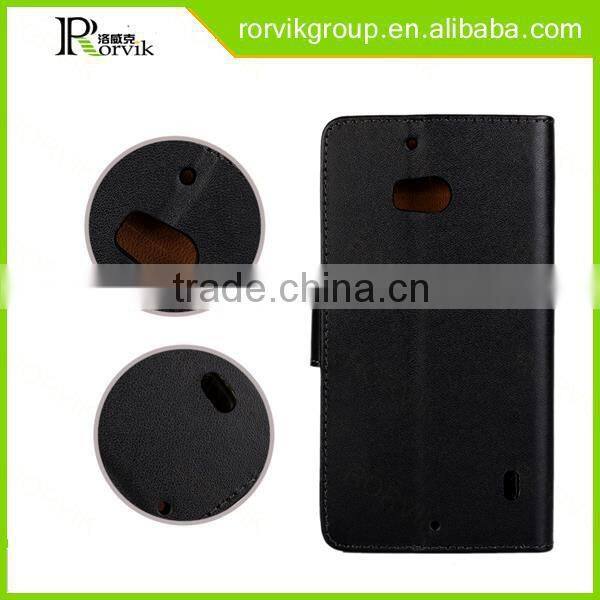 China Manufacturer Wholesale book style genuine leather cell mobile phone case for NOKIA Lumia930