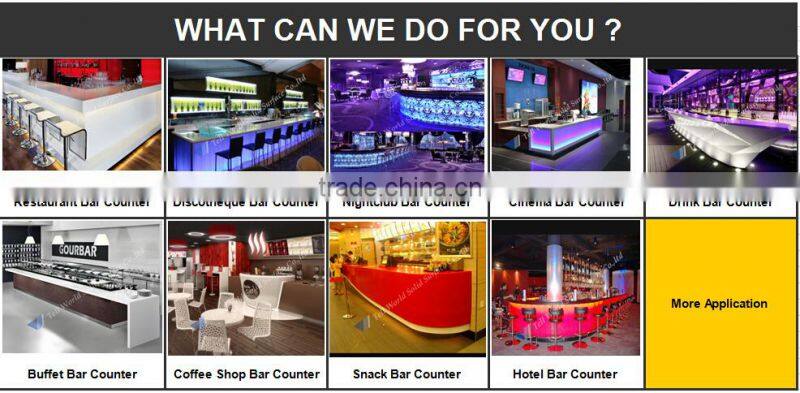 2016 Alibaba Golden Acrylic solid surface bar counter/translucent stone bar table/bar counter for sale