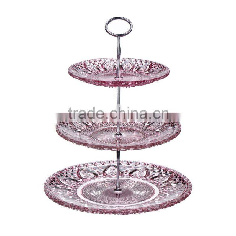 3tier glass cake stand gold wedding party decoretion