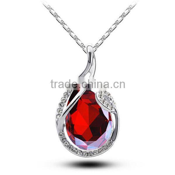 cheapest women glass crystal necklace jewelry