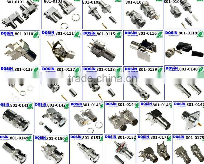 Factory price bnc male crimp for cable RG11/58/59/6 bnc connector rg58 bnc compression connector