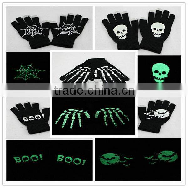 Acrylic fibers iphone/ipad embroidery touchscreen gloves