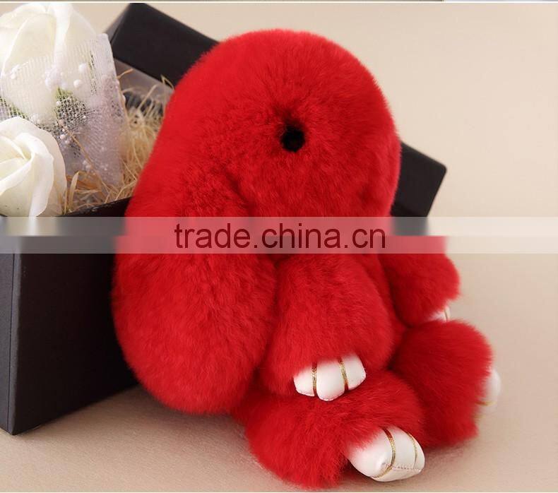fashion rabbit fur pendant colorful rabbit animal rabbit fur accessory bag charm