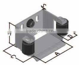 steel plate with nylon rollers stops for gate track carriage gate stoppers