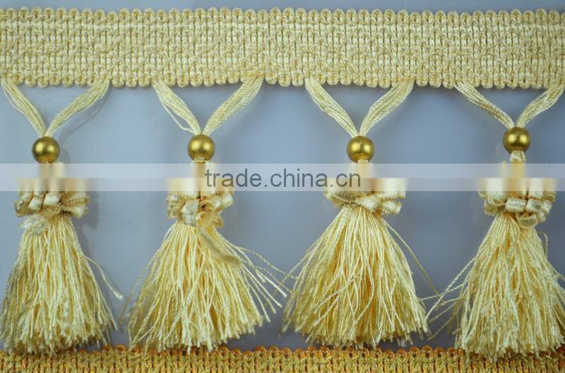 sofas with tassels fringe lace,curtain trimmings tassel fringe