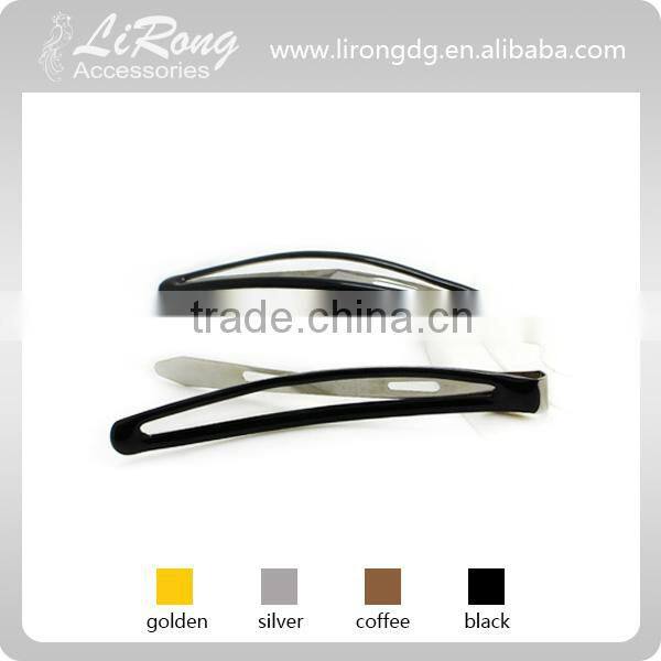 80mm Korean Plated Hair Clip with Black Epoxy