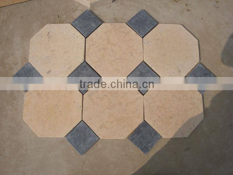 Yellow limestone tiles