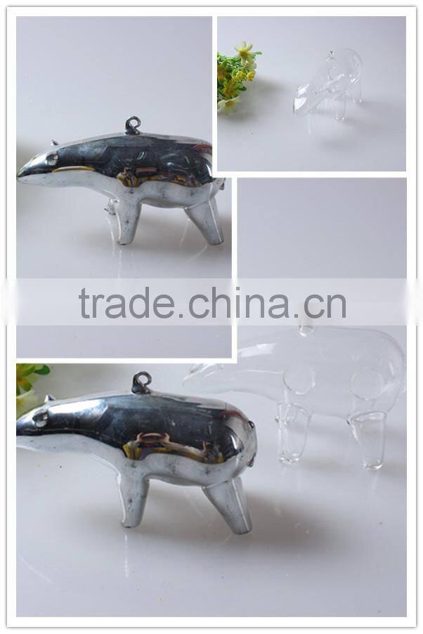 Borosilicate fire resistant glass high quality with cheap price antique animal figurines Christmas decorations glass bear