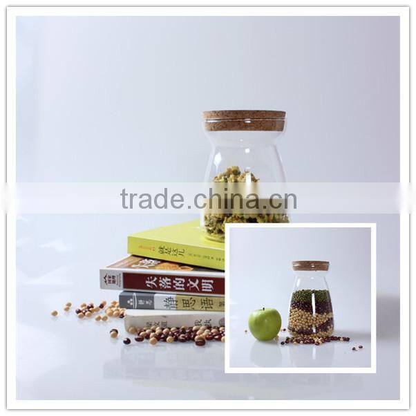 China wholesale 550ml candy sweets kitchenware clear borosilicate glass storage container