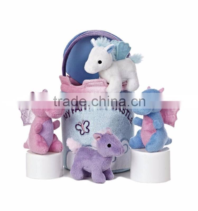 St my fantasy castle horse family toys plush material PP cotton filled toys