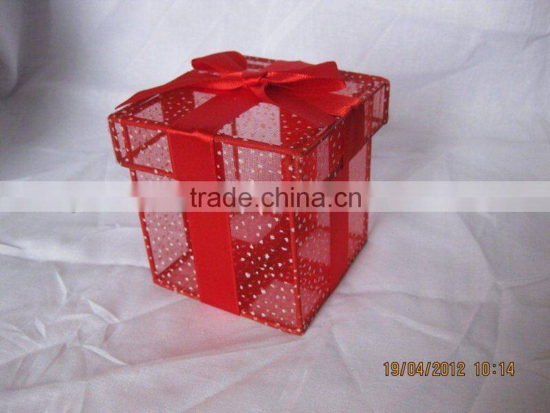 decorative organza gift cosmetic boxes