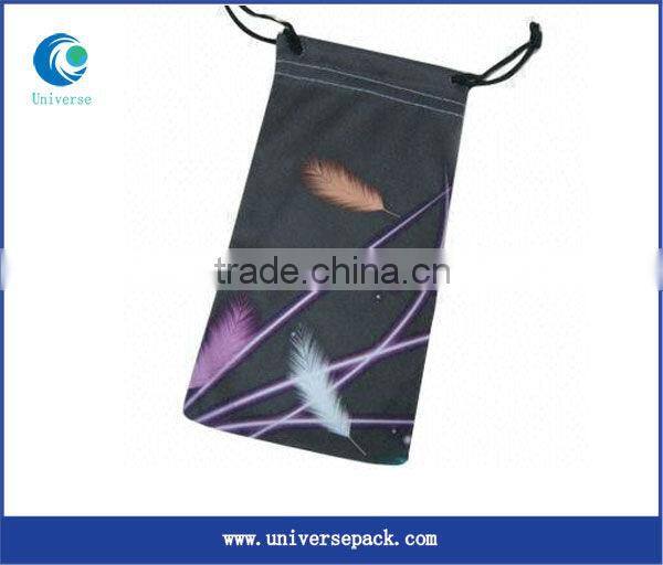 Portable pu glasses bag with spring